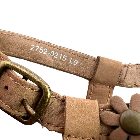 RAINBOW Delilah Toe Loop Floral Strappy Ankle Leather Sandals in Tan Women Sz. 9 - Picture 16 of 16